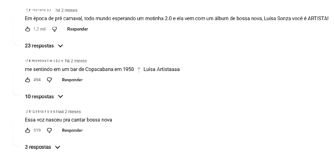 Comentários do vídeo "Consolação" da Luísa Sonza Comentários do vídeo "Consolação" da Luísa Sonza